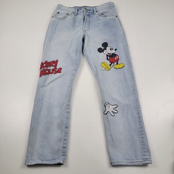 Levi's Denim - LEVI'S x Disney Limited Mickey Mouse Women's Premium 501 Jeans Denim W29x28L
